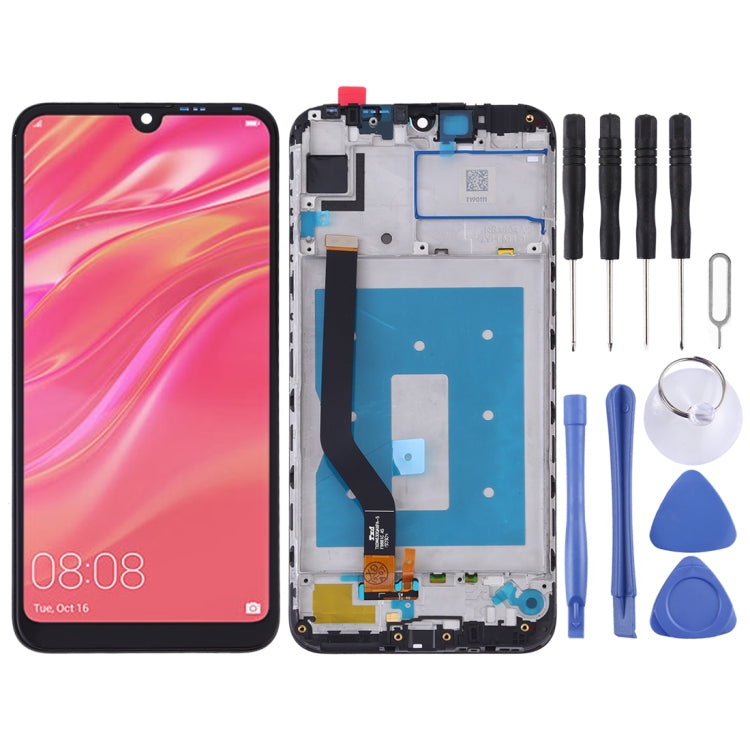LCD Screen and Digitizer Full Assembly with Frame for Huawei Y7 Prime (2019)
