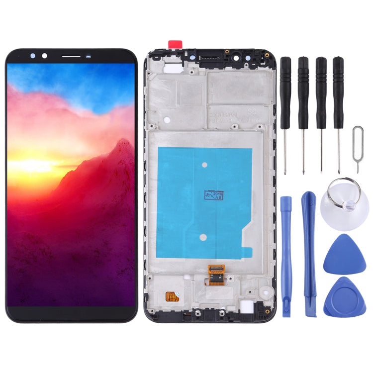 LCD Screen and Digitizer Full Assembly with Frame for Huawei Y7 (2018)