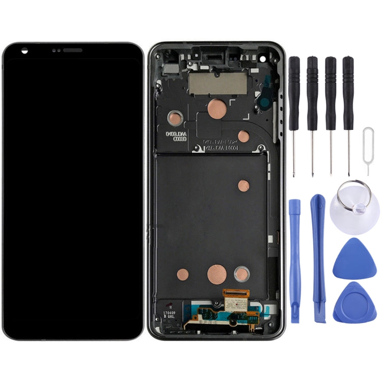 LCD Screen and Digitizer Full Assembly with Frame for LG G6 / H870 / H870DS / H872 / LS993 / VS998 / US997, For LG G6, For G6 / H870 / H872 / LS993 Frame Platinum