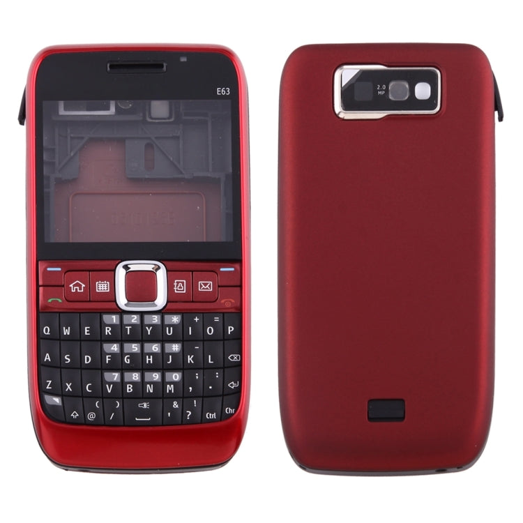 Full Housing Cover (Front Cover + Middle Frame Bezel + Battery Back Cover + Keyboard) for Nokia E63