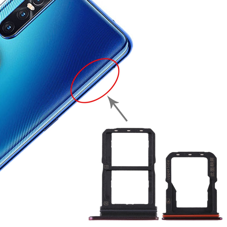For Vivo S1 Pro SIM Card Tray + SIM Card Tray + Micro SD Card Tray