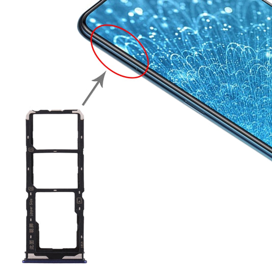 For Vivo  Y7s SIM Card Tray + SIM Card Tray + Micro SD Card Tray