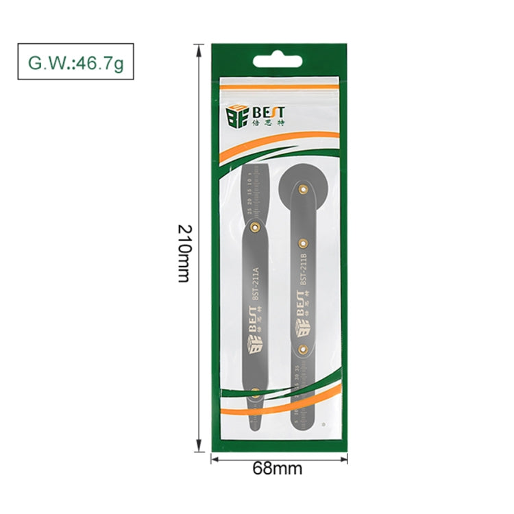 BEST BST-211A/B Universal Mobile Phone Repair Opener Tool Metal Disassemble Crowbar Metal Steel Pry Tool Set