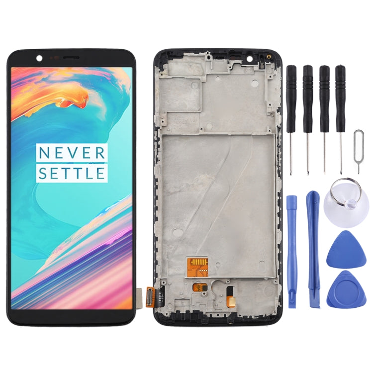 For OnePlus 5T A5010 TFT Material LCD Screen and Digitizer Full Assembly with Frame