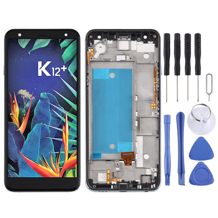 LCD Screen and Digitizer Full Assembly with Frame for LG K40 LMX420 / X4 2019 / K12 Plus,Double SIM, For LG K40(Double SIM)