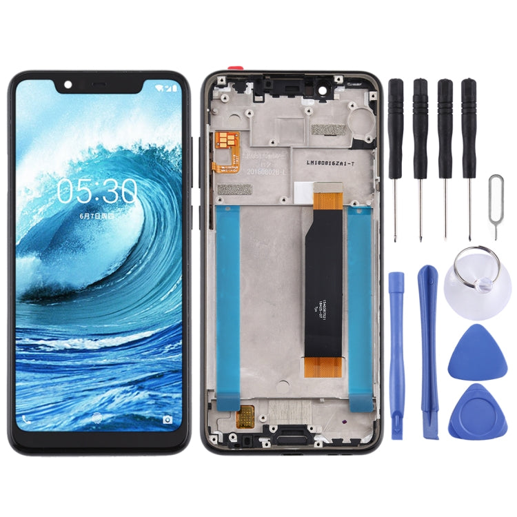 LCD Screen and Digitizer Full Assembly with Frame for Nokia 5.1 Plus / X5 / TA-1102 TA-1105 TA-1108 TA-1109 TA-1112 TA-1120 TA-1199