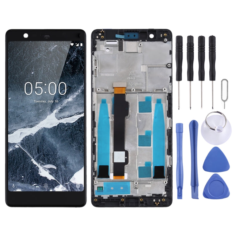 LCD Screen and Digitizer Full Assembly with Frame for Nokia 5.1 TA-1061 TA-1075 TA-1076 TA-1088 TA-1081