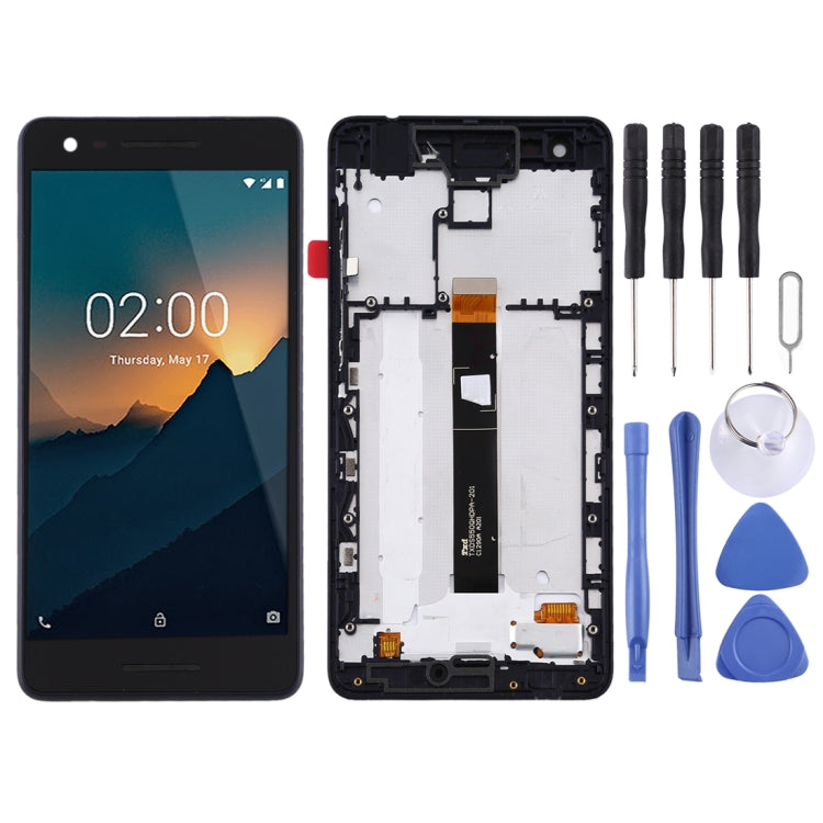 LCD Screen and Digitizer Full Assembly with Frame for Nokia 2.1