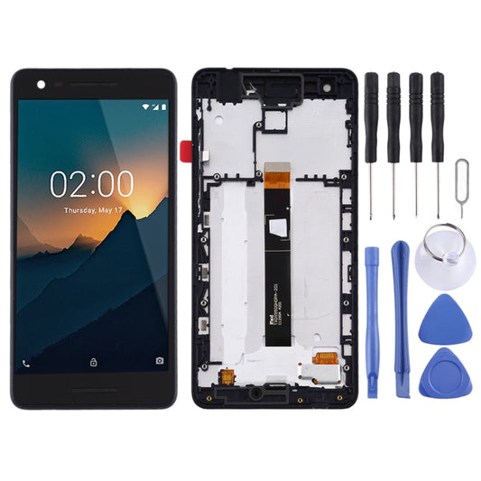 LCD Screen and Digitizer Full Assembly with Frame for Nokia 2.1