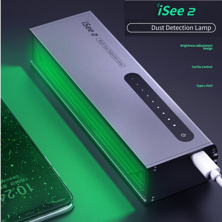 QIANLI iSee 2 LCD Screen Repair Dust Checking Fingerprint Scratch Detection Lamp Green Light Source Protect Eyes