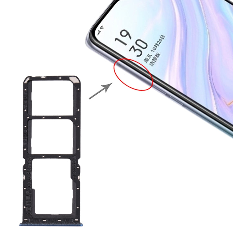 For OPPO A11 SIM Card Tray + SIM Card Tray + Micro SD Card Tray