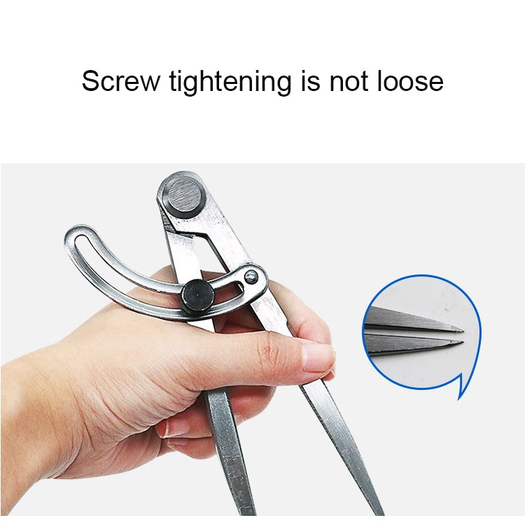 Carbon Steel Head Spacing Gauge Compasses Industrial Leather Side Liner Tool, Length: 153mm