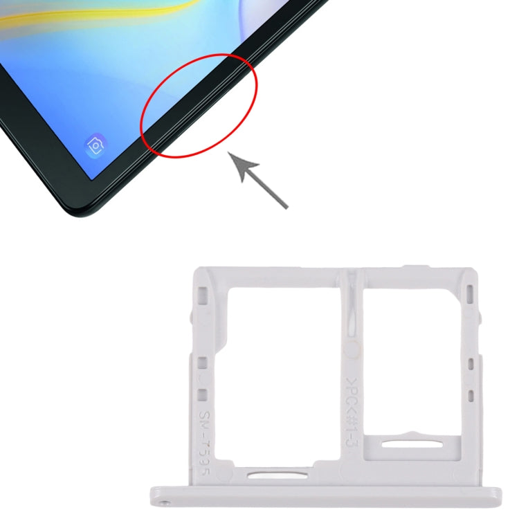 For Galaxy Tab A 10.5 inch T595 4G SIM Card Tray + Micro SD Card Tray