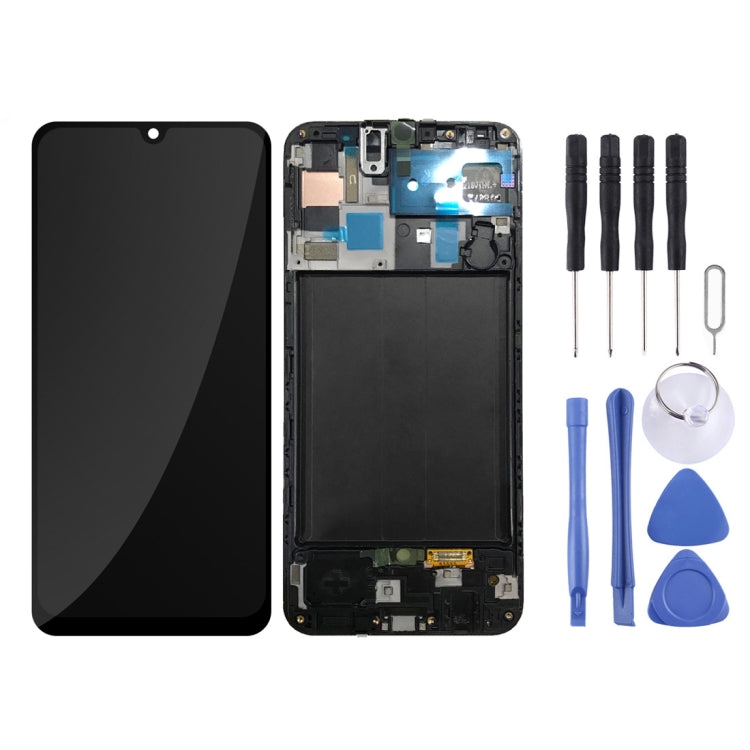 Original LCD Screen and Digitizer Full Assembly with Frame for Galaxy A50 SM-A505F