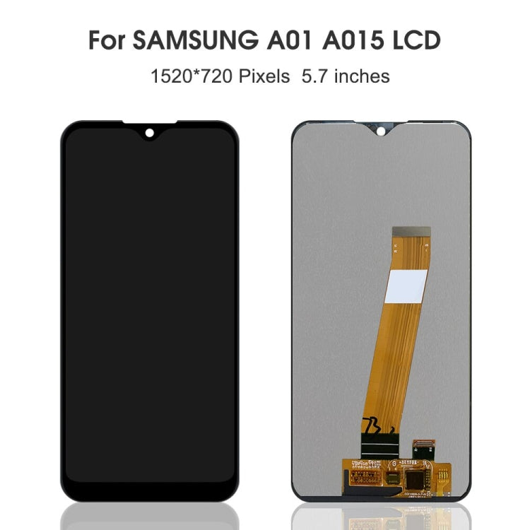 Original PLS TFT Material LCD Screen and Digitizer Full Assembly (Flex Cable Narrow) for Galaxy A01