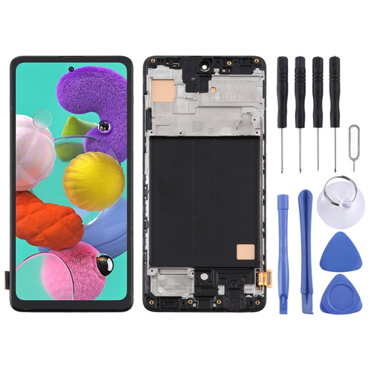 TFT Material LCD Screen and Digitizer Full Assembly With Frame for Samsung Galaxy A51 4G