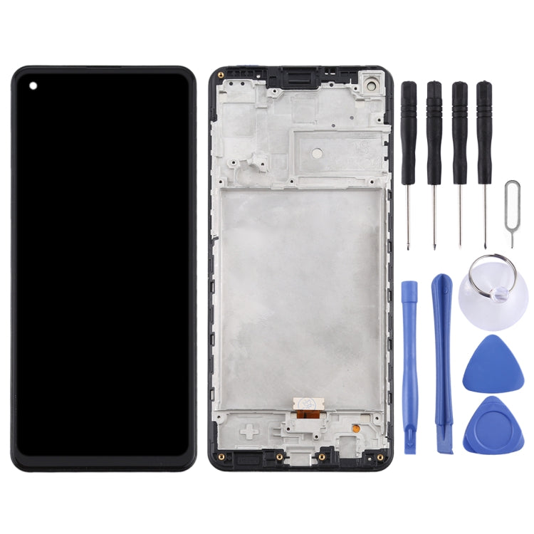 LCD Screen and Digitizer Full Assembly With Frame for Samsung Galaxy A21s / SM-A217
