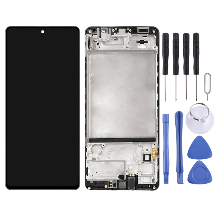 Original LCD Screen and Digitizer Full Assembly With Frame for Samsung Galaxy M51 SM-M515