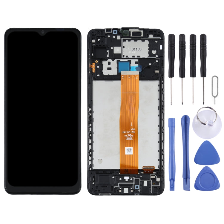 Original LCD Screen and Digitizer Full Assembly with Frame for Samsung Galaxy A12 4G SM-A125F
