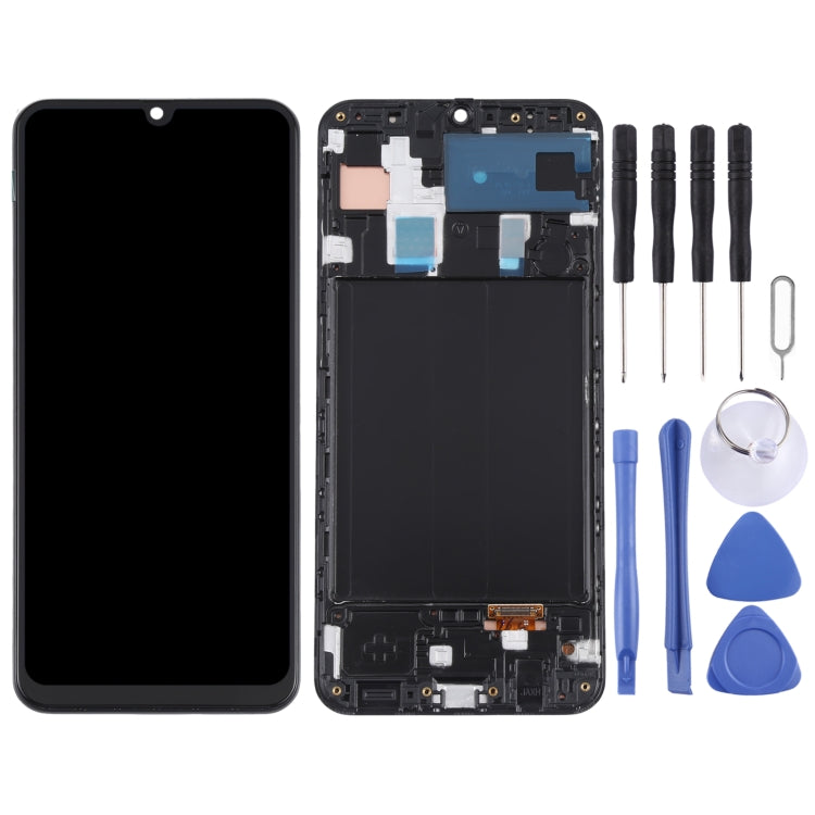 Original LCD Screen and Digitizer Full Assembly with Frame for Samsung Galaxy A30 SM-A305