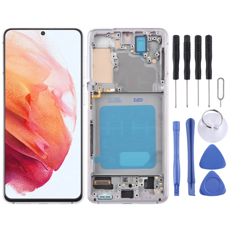 For Samsung Galaxy S21 5G SM-G991 TFT LCD Screen Digitizer Full Assembly with Frame