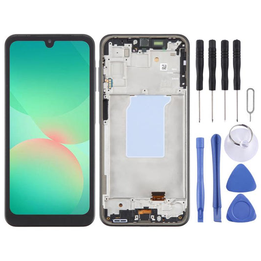 For Samsung Galaxy A26 SM-A266B 6.46 inch OLED LCD Screen Digitizer Full Assembly with Frame