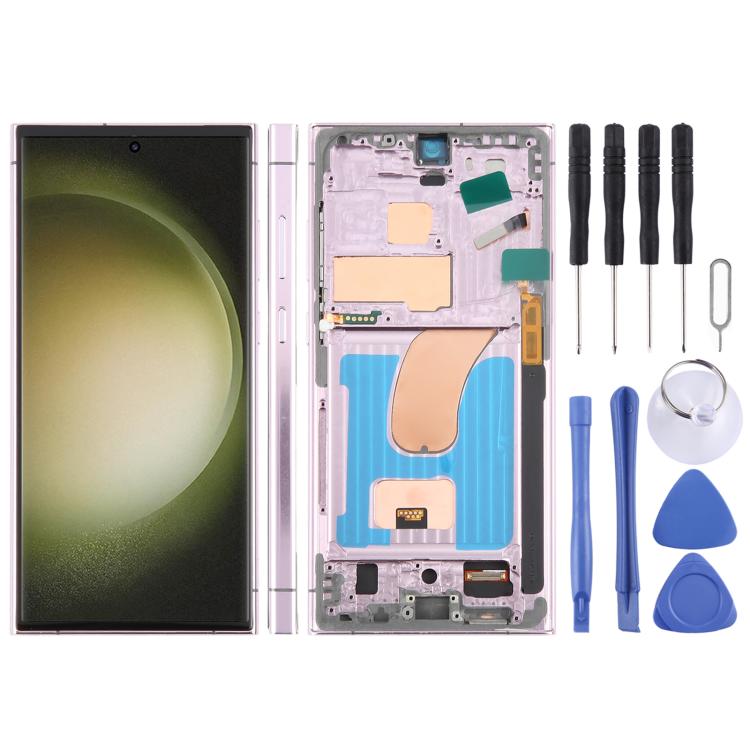 For Samsung Galaxy S23 Ultra SM-S918B 6.72 inch TFT LCD Screen Digitizer Full Assembly with Frame, Not Supporting Fingerprint Identification