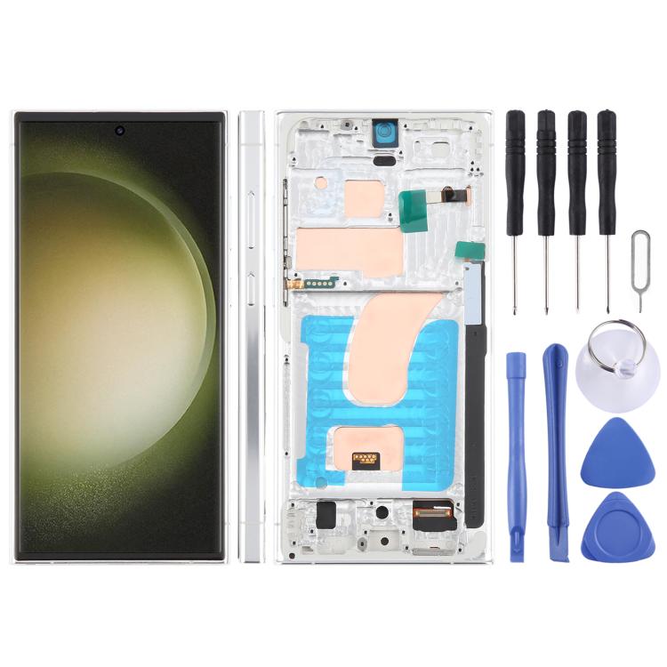 For Samsung Galaxy S23 Ultra SM-S918B 6.72 inch TFT LCD Screen Digitizer Full Assembly with Frame, Not Supporting Fingerprint Identification