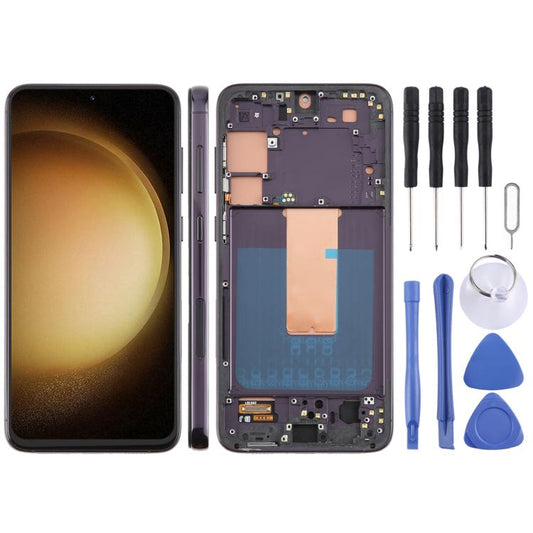 For Samsung Galaxy S23+ SM-S916B 6.43 inch TFT LCD Screen Digitizer Full Assembly with Frame, Not Supporting Fingerprint Identification