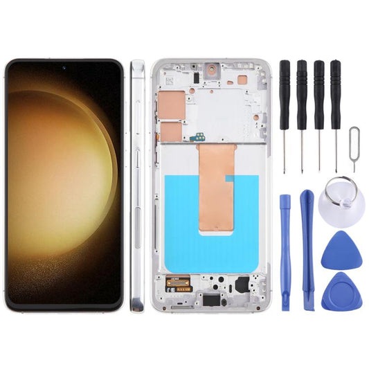 For Samsung Galaxy S23+ SM-S916B 6.43 inch TFT LCD Screen Digitizer Full Assembly with Frame, Not Supporting Fingerprint Identification