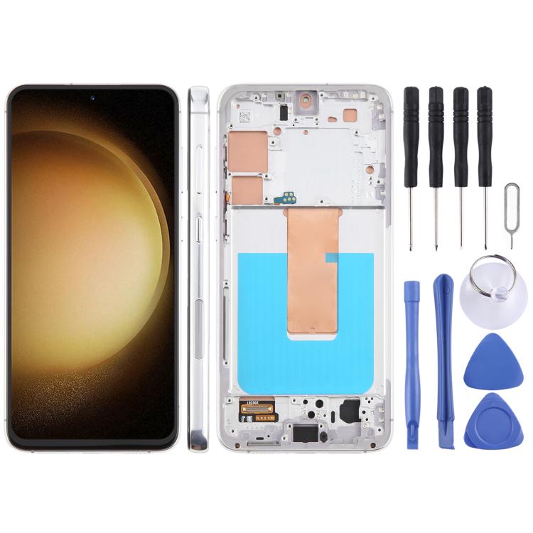 For Samsung Galaxy S23+ SM-S916B 6.43 inch TFT LCD Screen Digitizer Full Assembly with Frame, Not Supporting Fingerprint Identification