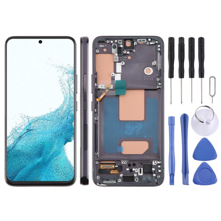 For Samsung Galaxy S22 SM-S901B 5.96 inch TFT LCD Screen Digitizer Full Assembly with Frame, Not Supporting Fingerprint Identification