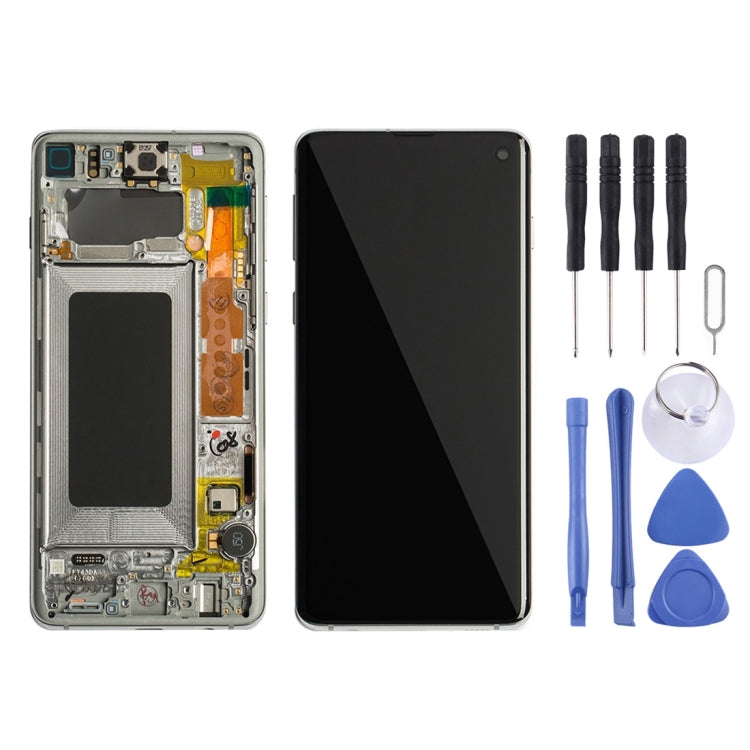LCD Screen and Digitizer Full Assembly with Frame for Galaxy S10 4G