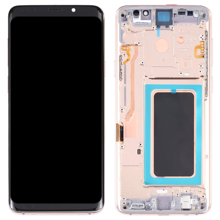 Super AMOLED Material LCD Screen and Digitizer Full Assembly with Frame for Galaxy S9+ / G965F / G965F / DS / G965U / G965W / G9650