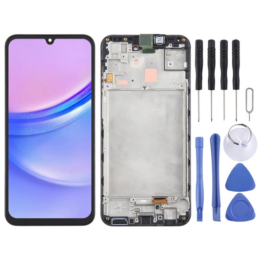 For Samsung Galaxy A15 4G SM-A155F Original LCD Screen Digitizer Full Assembly with Frame