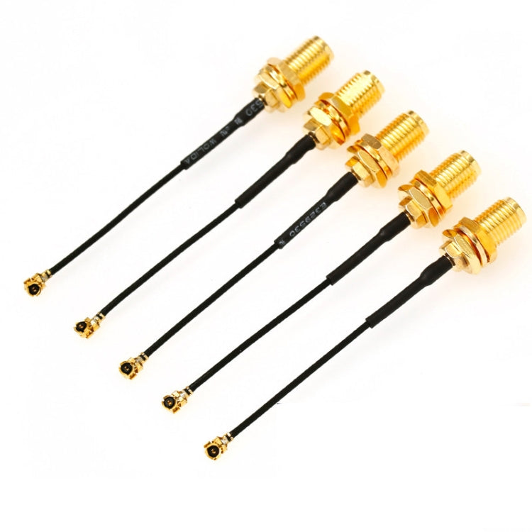 5 PCS / Set RG178 Ufl / IPX / IPEX to SMA Female Adapter Braid Cable, Length:10cm