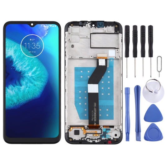 LCD Screen and Digitizer Full Assembly With Frame for Motorola Moto G8 Power Lite