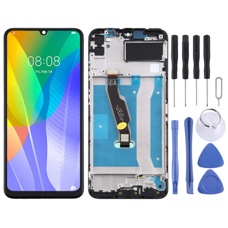LCD Screen and Digitizer Full Assembly with Frame for Huawei Y6p