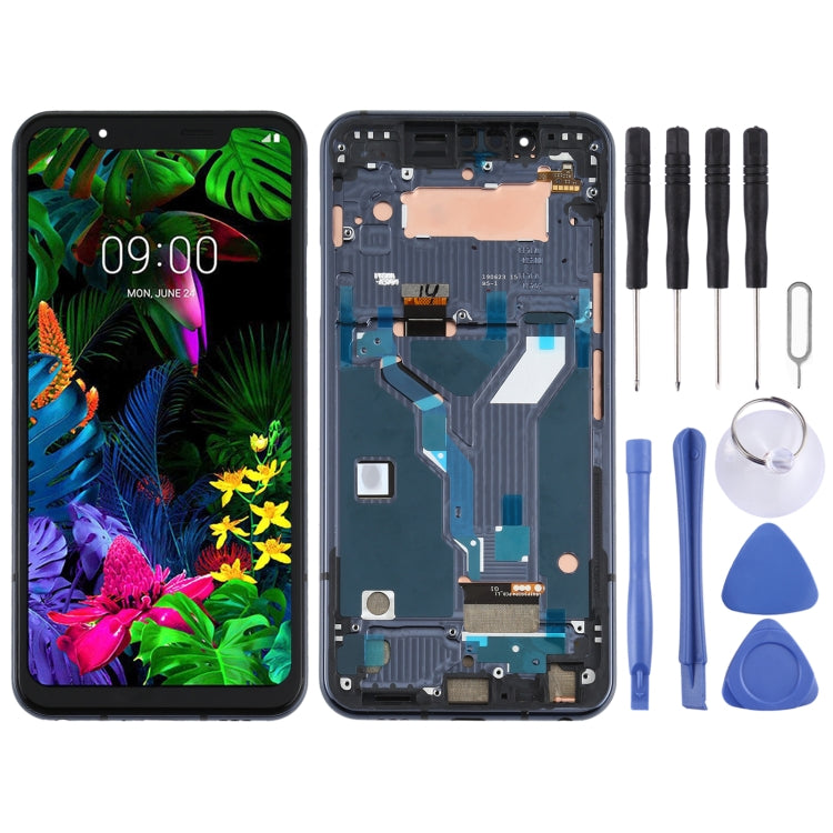 LCD Screen and Digitizer Full Assembly With Frame for LG G8s ThinQ LMG810, LM-G810, LMG810EAW