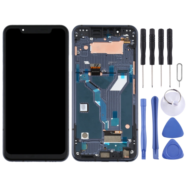 LCD Screen and Digitizer Full Assembly With Frame for LG G8s ThinQ LMG810, LM-G810, LMG810EAW