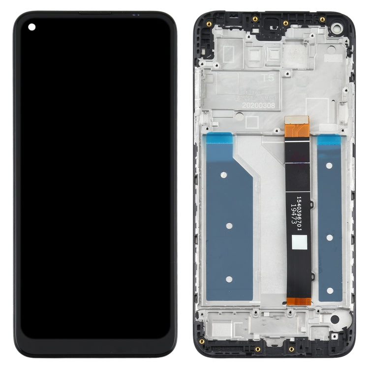 LCD Screen and Digitizer Full Assembly With Frame for LG Q61, For LG Q61