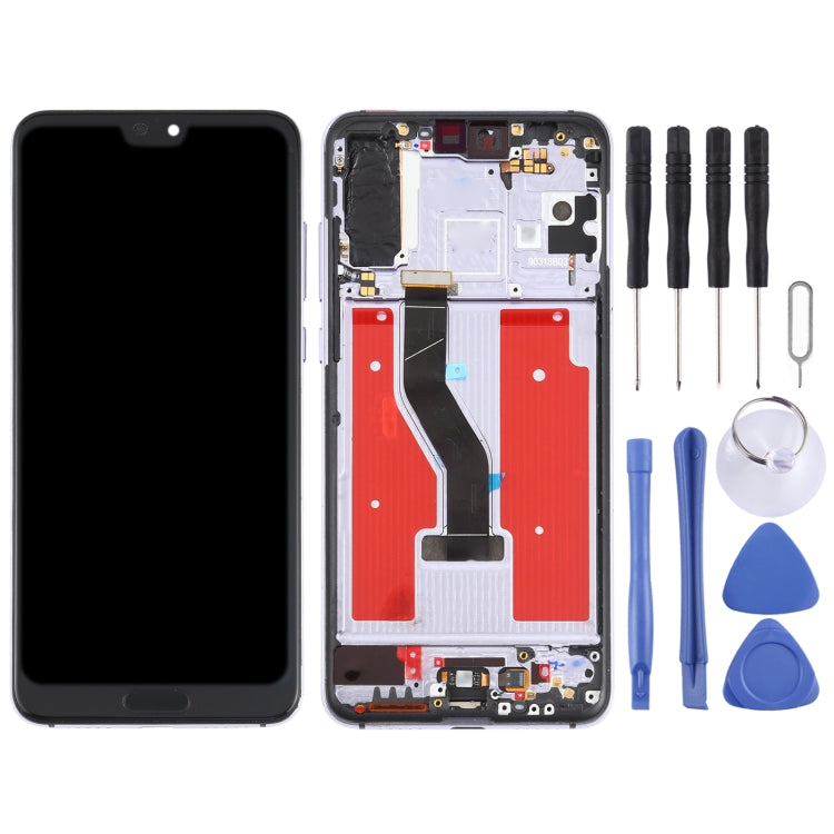 LCD Screen and Digitizer Full Assembly with Frame for Huawei P20 Pro
