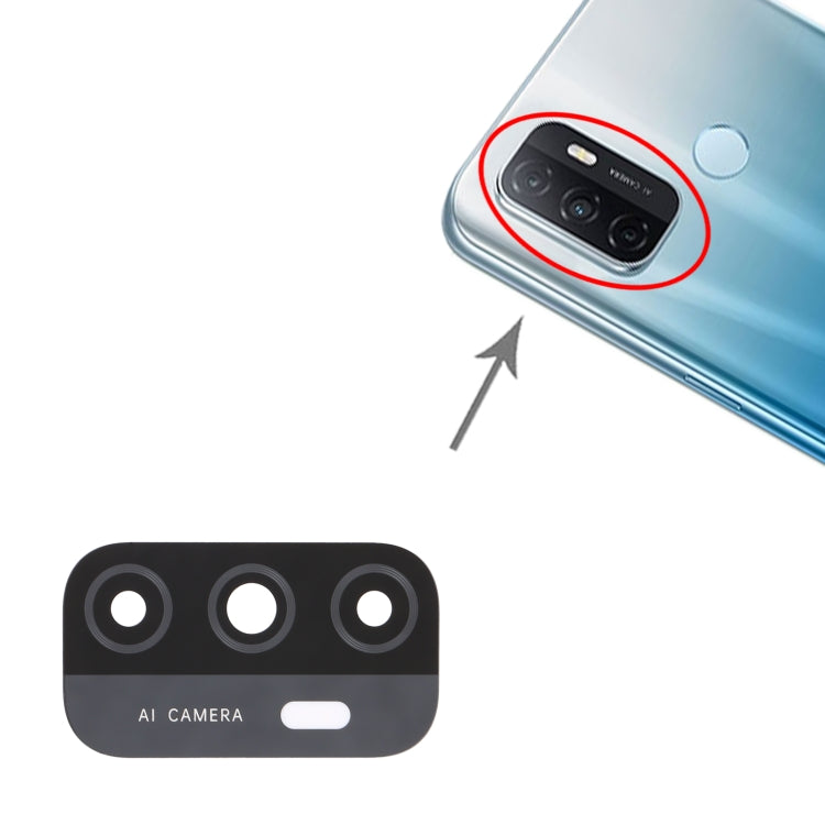 For OPPO A33 (2020) / A53s 4G / A11s / A32 / A53 (2020) CPH2127 PDVM00 10pcs Back Camera Lens