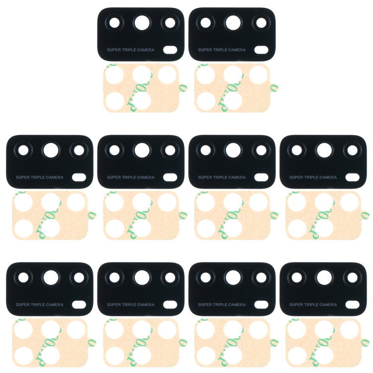 10 PCS Back Camera Lens for Xiaomi Poco M3 M2010J19CG M2010J19CI