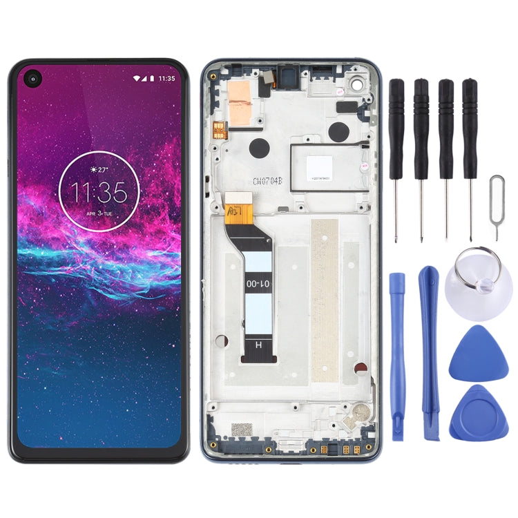 LCD Screen and Digitizer Full Assembly with Frame for Motorola One Action XT2013-1 XT2013-2 XT2013-4