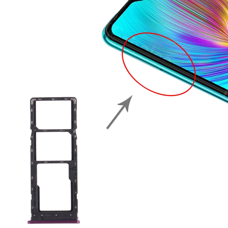 For infinix Hot 9 Play X680 C680B X680C SIM Card Tray + SIM Card Tray + Micro SD Card Tray