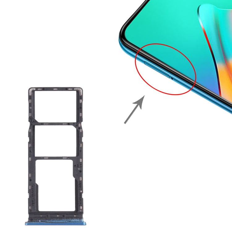 For infinix Hot 10 Play / Smart 5(India) X688C X688B SIM Card Tray + SIM Card Tray + Micro SD Card Tray