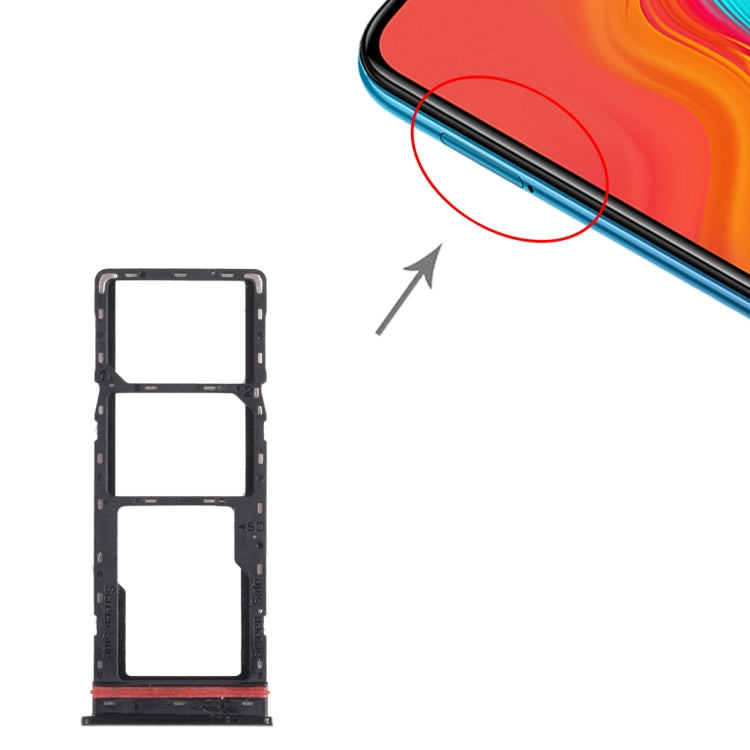 For infinix Hot 8 Lite X650 SIM Card Tray + SIM Card Tray + Micro SD Card Tray