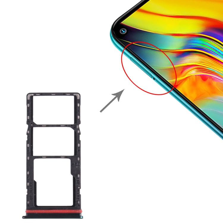 For Infinix Hot 9 X655C X655 X655D SIM Card Tray + SIM Card Tray + Micro SD Card Tray