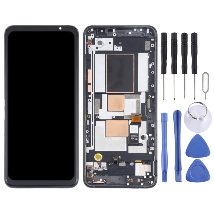 OLED Material LCD Screen and Digitizer Full Assembly With Frame for Asus ROG Phone 5 ZS673KS